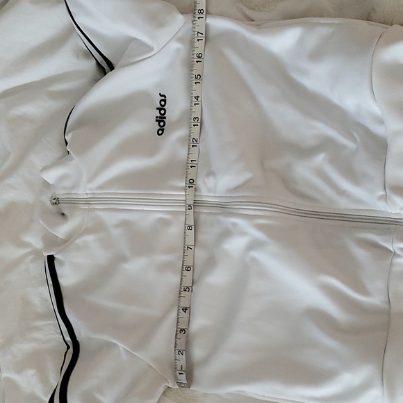 Adidas white track jacket, M - Picture 7 of 9